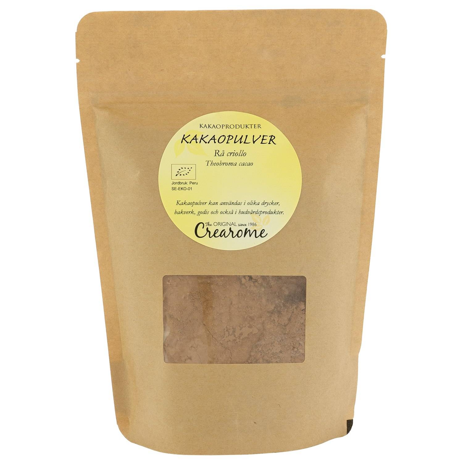 Crearome Ekologiskt Kakaopulver Rå Criollo, 300 g