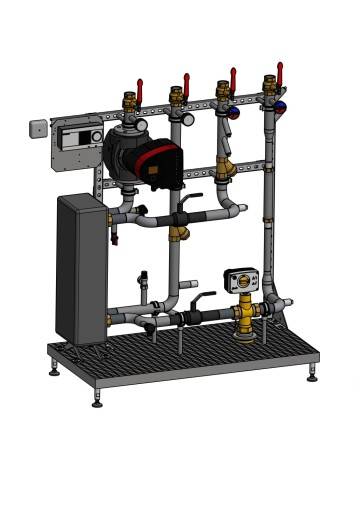 Metro Therm VXT type 2 fjernvarmeunit, med kabinet