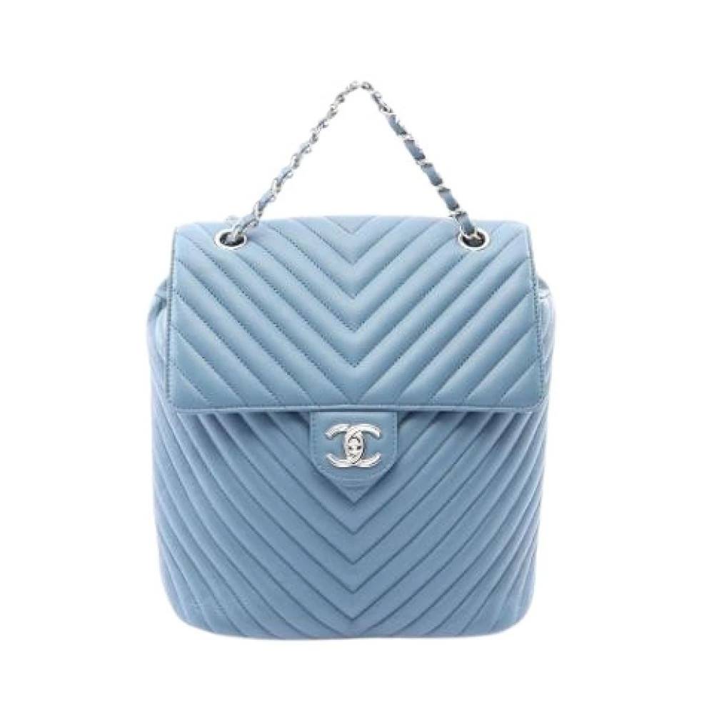 Chanel Vintage Pre-owned Vintage Rygsæk - Vintage - Dame - Blå - ONE SIZE - Læder