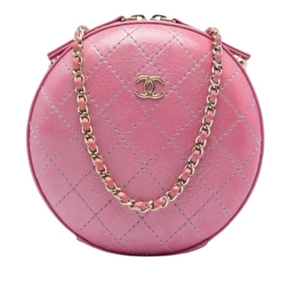 Chanel Vintage Pre-owned Quilted Mini Crossbody Bag - Vintage - Dame - Lyserød - ONE SIZE - Læder