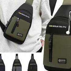 Men's Shoulder Bag/Chest Bag, Casual Sports Travel Messenger Bag, Cross-Body Bag, Christmas Gift Tote Bag, Handy For Christmas, Weekend, Commute, High - Dark Blue - one-size