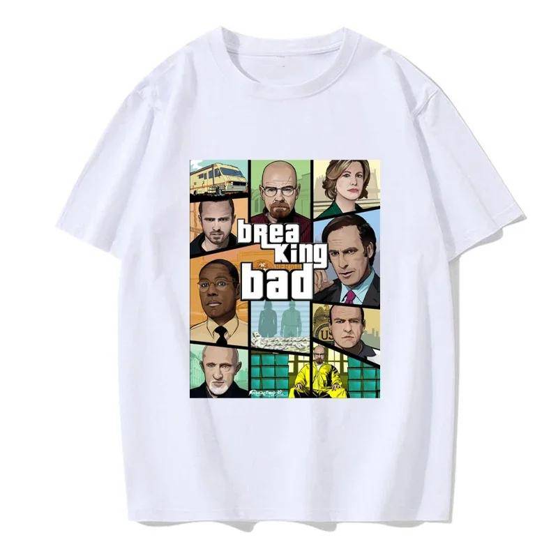 Breaking Bad Heisenberg Better Call Saul Los Pollos Cook An Fashion Herr Ny Kortärmad Hipster Sommar O-Hals T-shirts cm
