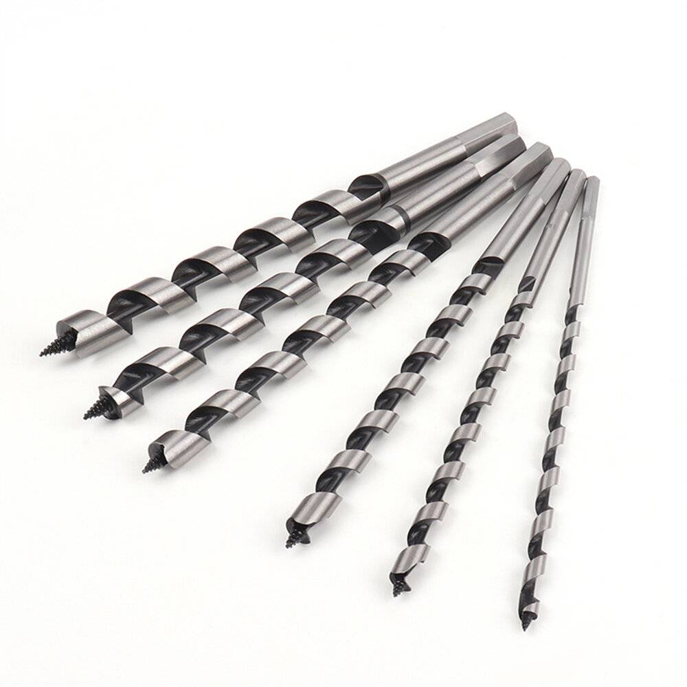 6PCS Twist Wood Drill Bit 6-16mm Träbearbetningsverktyg Centerborrsett