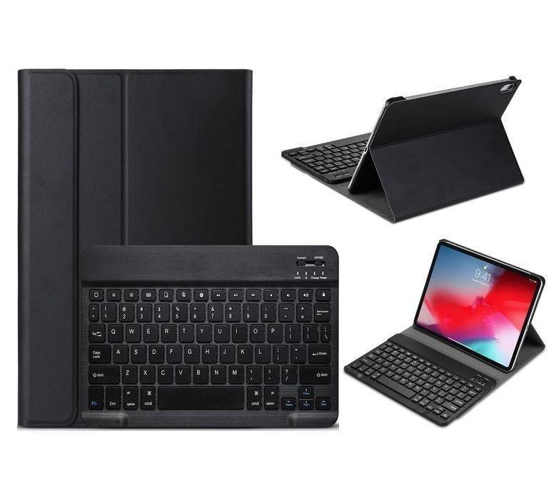 iPad Air 10.9 (2022/2020) / IPad Pro 11 (2018)- Läderfodral m/avtagbart Bluetooth tangentbord - Nordic/Svenska LAYOUT