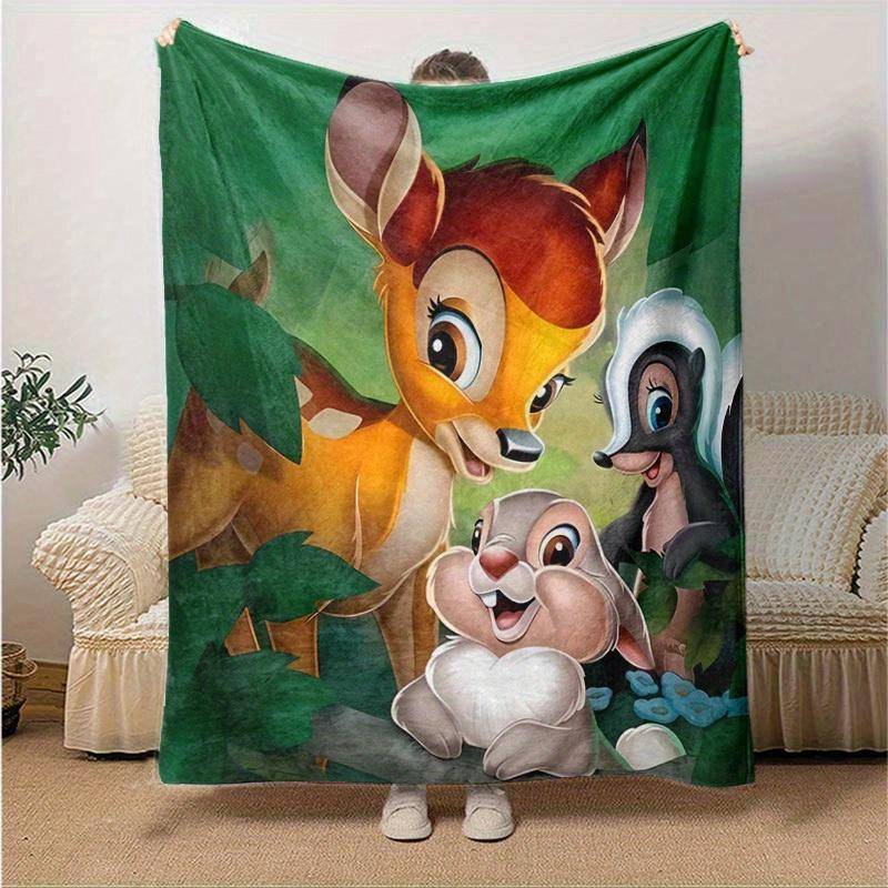 1 st, Disney Bambi Thumper Skunk Heminredning Filt Mjuk Pläd för Soffa, Säng, Bil, Resa, Camping