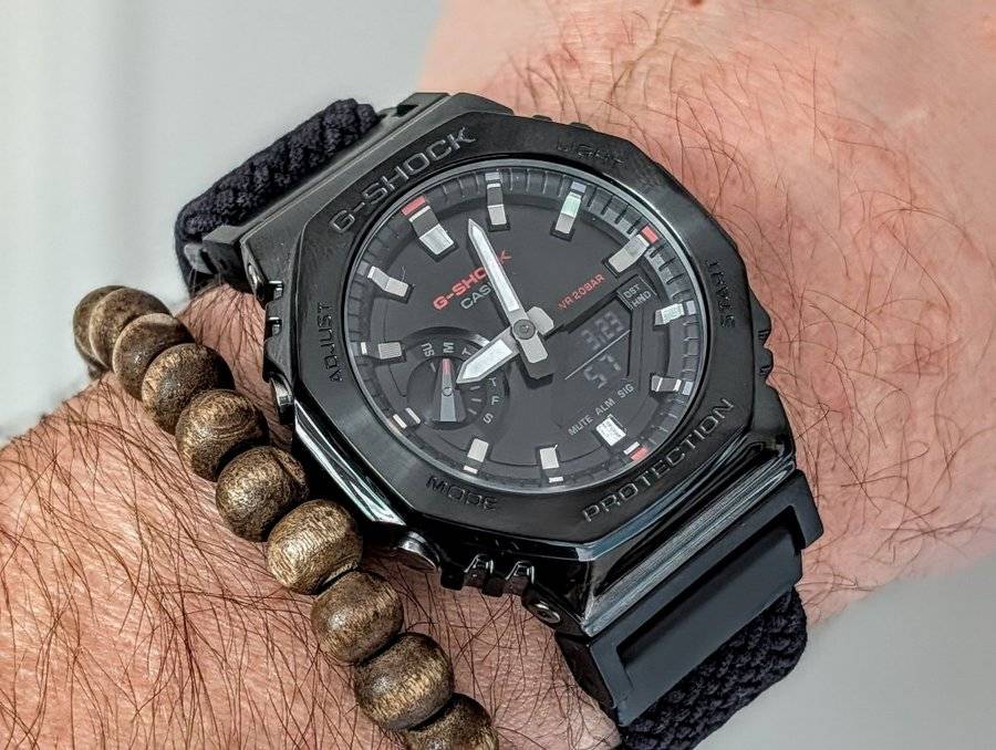 CASIO G-SHOCK "Casioak" snygg sportklocka i PVD stål GM-2100 - Oanvänd