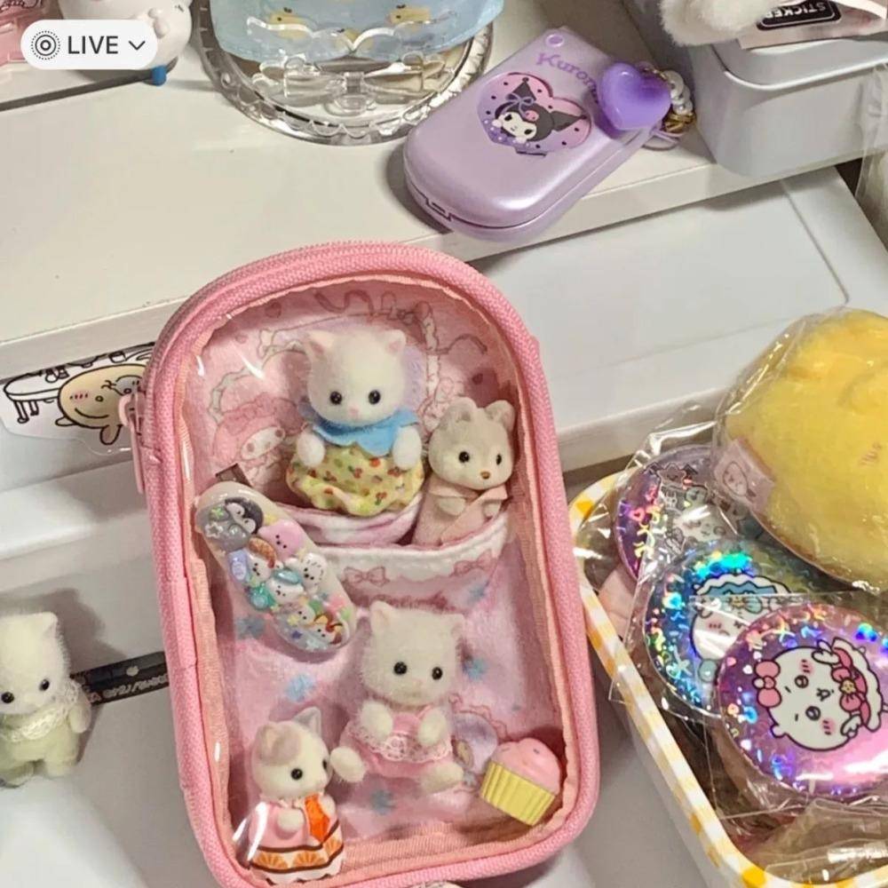 Sanrio Cinnamoroll Kuromi Anime Kawaii Förvaringshandväska Hänge My Melody Pvc-väska
