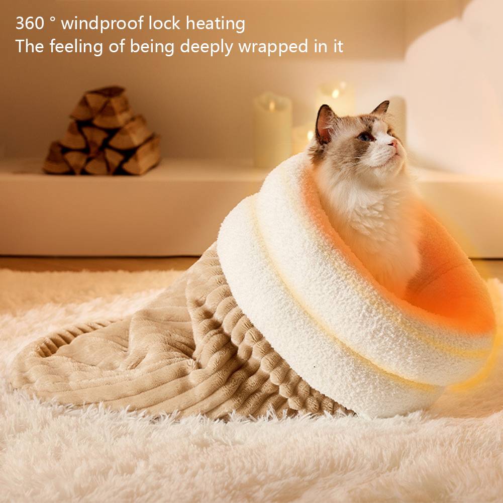 Rectangular Cat House Soft Winter Sleeping Bag Breathable Cozy Thickened Warm Pet Dog Bed Comfort Cat Sack Pet Indoor Shelter
