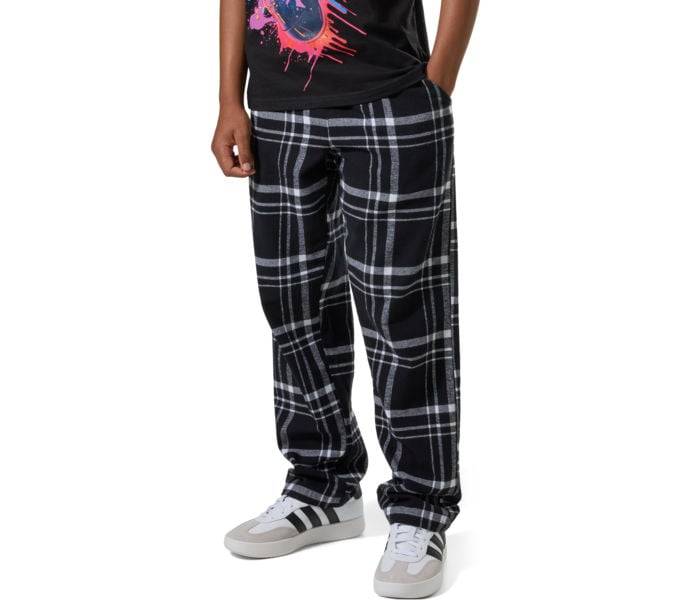 Maine JR pyjamasbyxor, WHITE/BLACK CHECK, Barn, 110-116