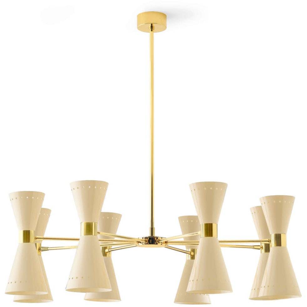 Stilnovo Megafono 8 Pendel Ivory - Pendler Messing Elfenben - 9567.