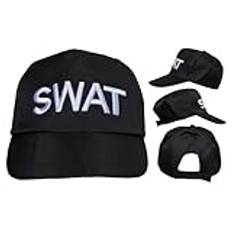 VUXEN SWAT HATT FANCY KLÄNNING JUSTERBAR POLIS BASEBALL KEPS MILITÄR SÄKERHET TILLBEHÖR (12-pack)