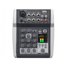 DNA QMX502 analog lydmixer 5 kanaler Blå