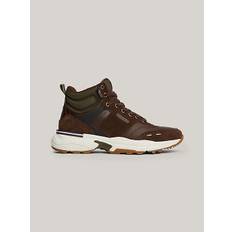 Suede Mid-Top Cleat Runner Trainers - COCOA - EU46