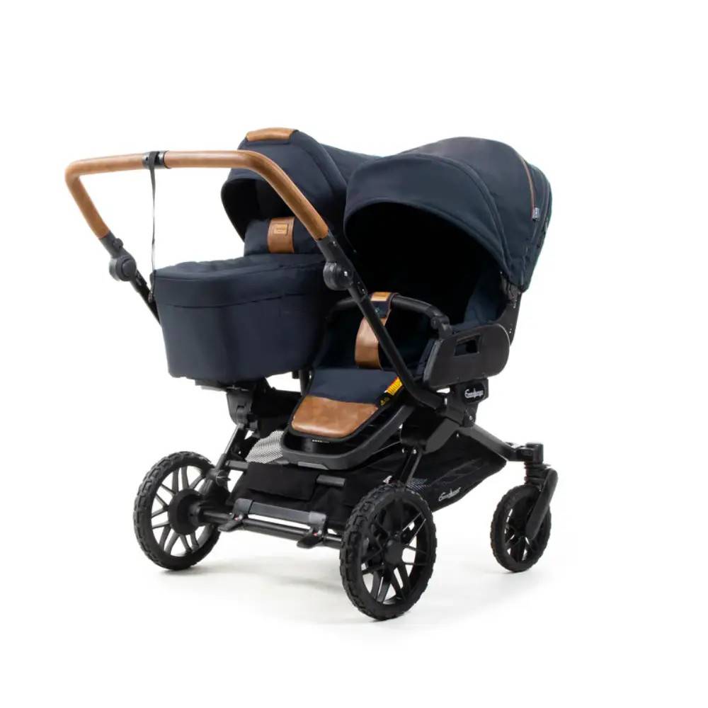 Emmaljunga Double Sento Flat+ Outdoor Dark navy - Blå
