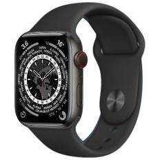 Apple Watch Series 6 Titan 44 mm (2020) | GPS + Cellular | svart | Sportband svart