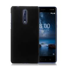 Nokia 8 Gummibelagt cover - Sort