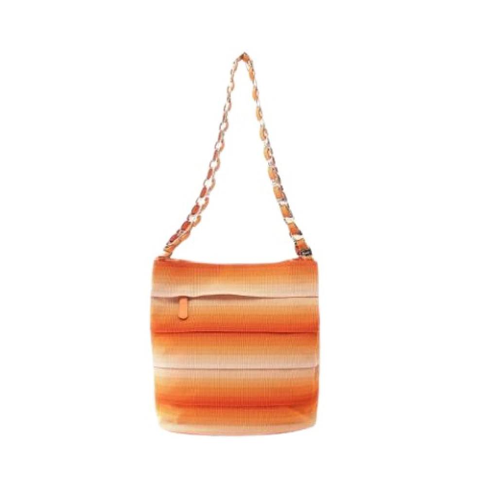 Salvatore Ferragamo Pre-owned Pre-owned Canvas Skuldertaske - Vintage - Dame - Orange - ONE SIZE - Uld