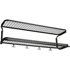 Essem Design Classic 650 Hattehylde Dobbelt / 90 Cm - Hattehylder Stål Sort - 650-90 ST/ST
