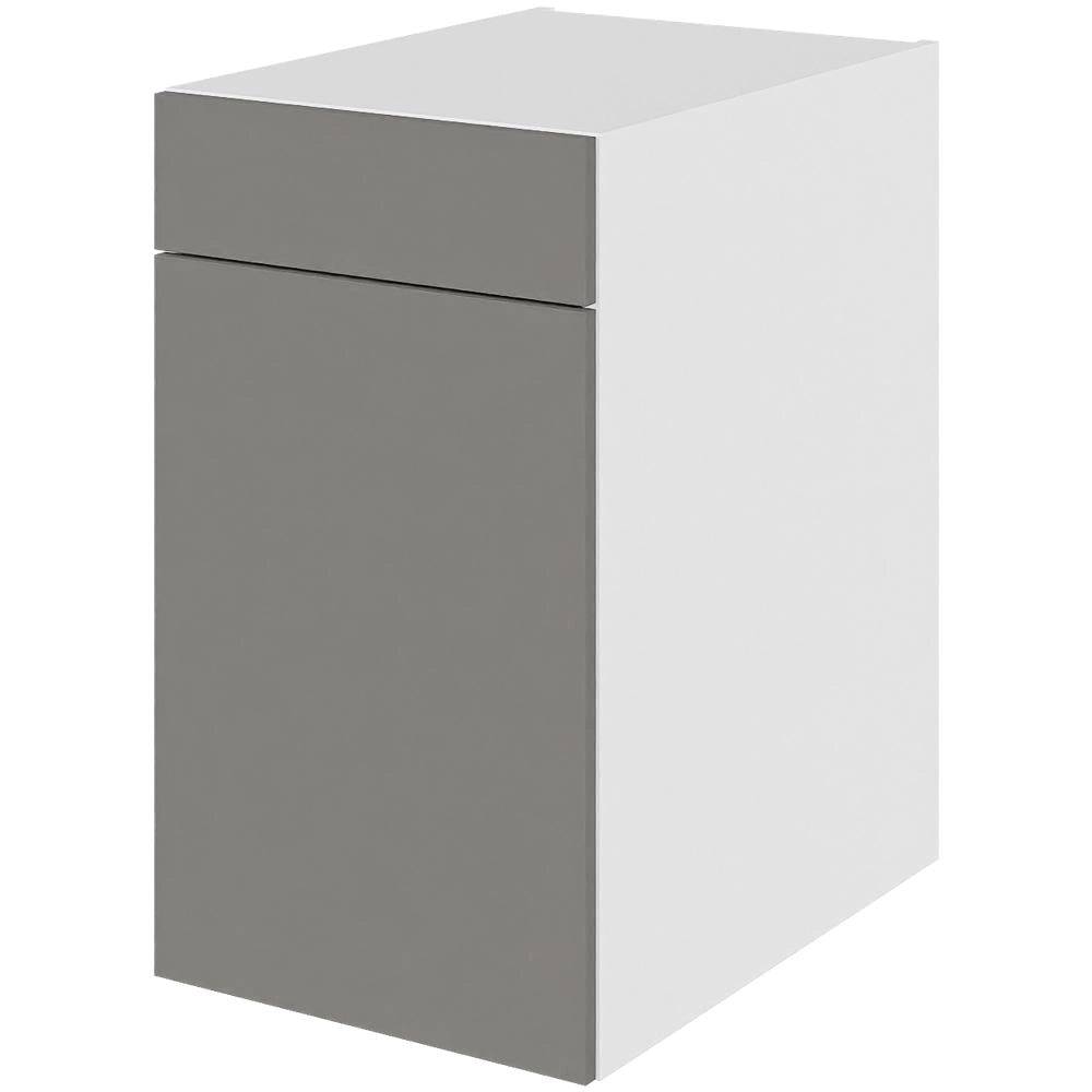 Multi-Living Køkken hyldeskab i Cibo Grigio 128 H: 70,4 cm D: 60,0 cm - 1 låge & skuffe deludtræk/softluk - Bredde: 40 cm.