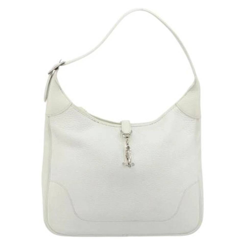 Hermès Vintage Pre-owned Vintage Skuldertaske - Vintage - Dame - Hvid - ONE SIZE - Uld