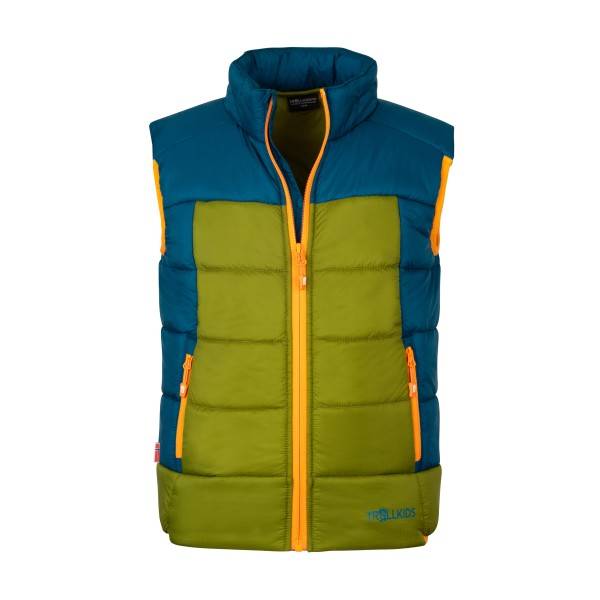Trollkids Kid's Hardanger Vest Syntetiske veste Børn størrelse 152 farve olivengrøn