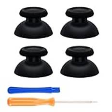 eXtremeRate 2 Paar Thumbsticks Compatibel met ps5 & voor ps4 Controller, 4pcs Vervangende Sticks & Tools, Getextureerde Analoge Sticks Joystick voor ps5 voor ps4 pro slim Controller - Zwart
