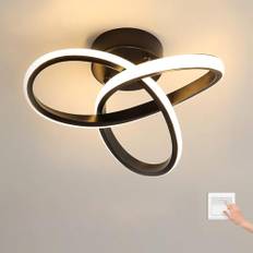 Goeco LED Taklampa, Modern Taklampa 20W 2200LM, ljuskrona för sovrum, Taklampa för sovrum kök badrum, diameter 25cm, Dimbar 3000K / 4500K / 6500K