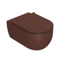 Vägghängd Toalettstol Globo Mode MES02 - Terracotta