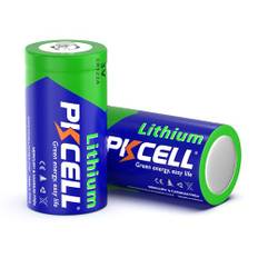 CR123A litiumbatteri 3V 1500mAh icke uppladdningsbart batteri för kameror, larmdetektor, set med 2, PKCELL