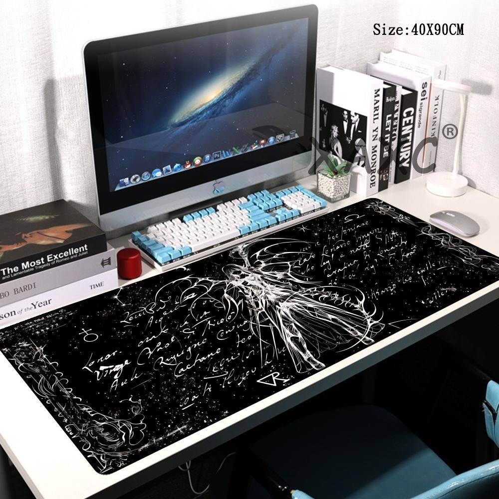 HYBXAXC Cool Sword Art DeskMat Large Size Rubber Mousepad Gothic Symbol Black MousePad Computer  accessories Gaming Keyboard Mat