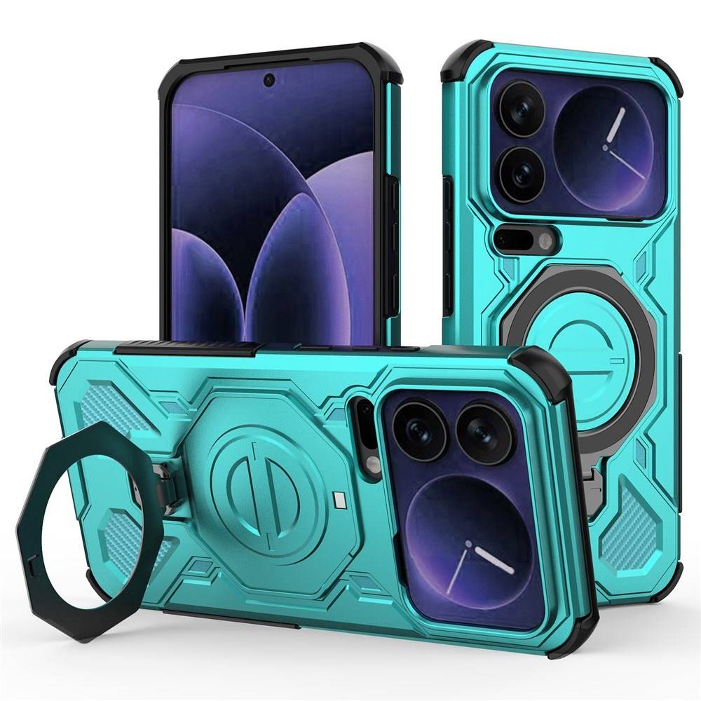 Xiaomi 17 Pro Max EIDERWOOD Tåligt Skal med Magnetiskt Kickstand - Turkos