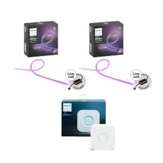 Philips Hue - Lightstrip Outdoor 2m - White & Color Ambiance + Lightstrip Outdoor 2m - White & Color Ambiance + Bridge 2.1 (Bundle)