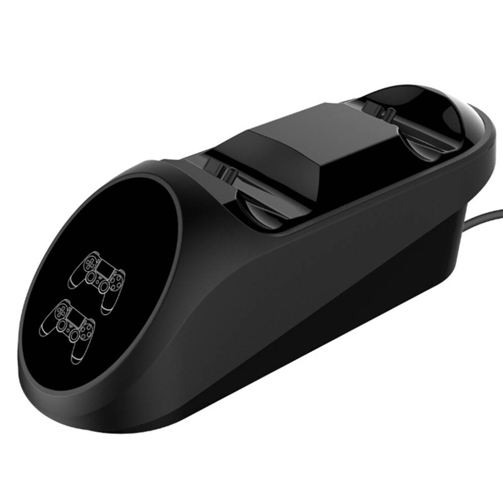 Dual USB-porte til PS4 Controller: Dockingstation med hurtigopladningsport, PS4 Dualshock4Charger sikrer alsidige opladningsmuligheder