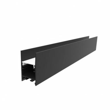 AD1722 svart alu. profile 17*22mm-utan endcap & clip - 1m diffuser