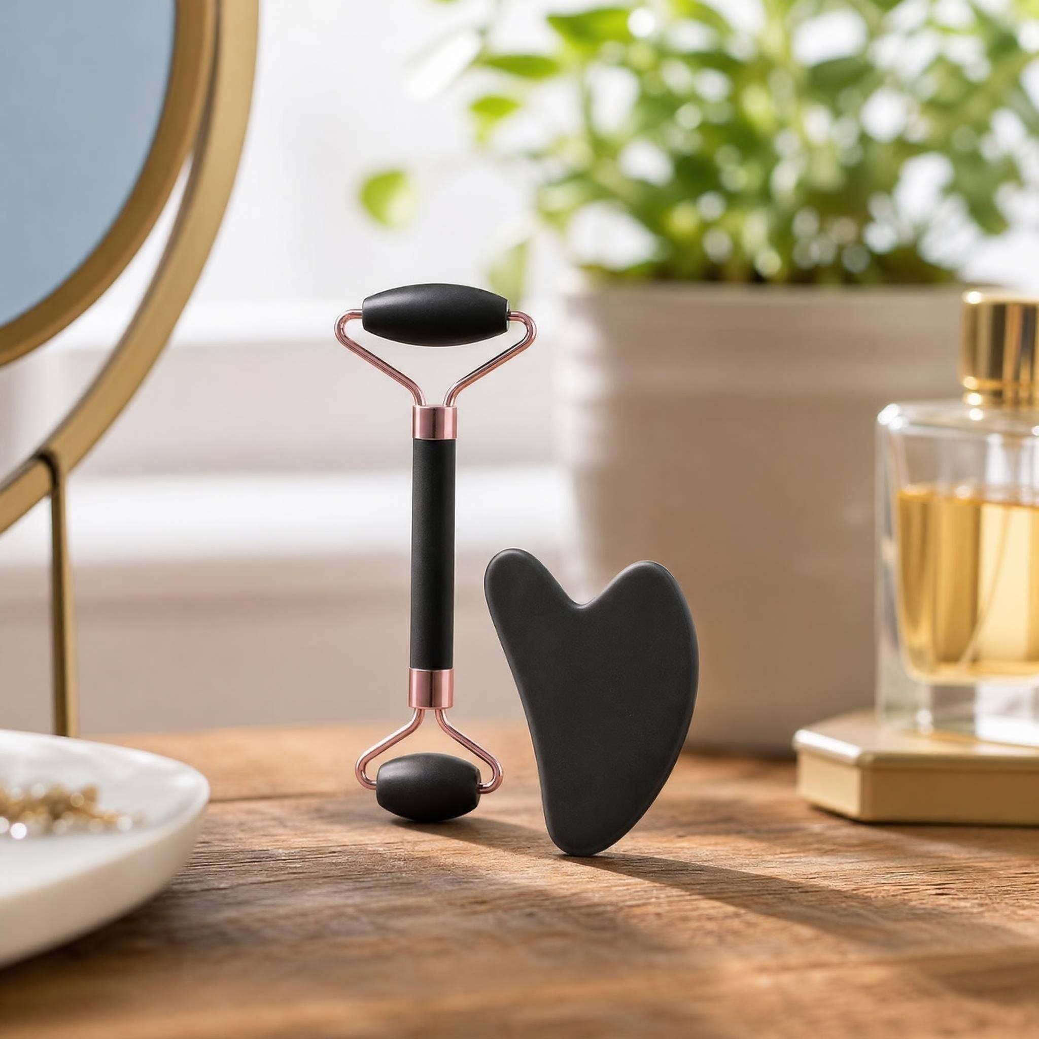 Roller Massager - Black / Two piece set box (Two piece set box)