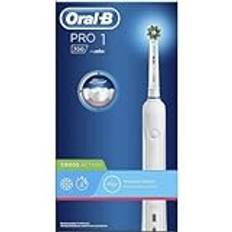 Oral-B Pro 1 700 Elektrisk tandborste med uppladdningsbart handtag, Braun Technology, 1 Reservhuvud och laddare - Vit, Gåvor