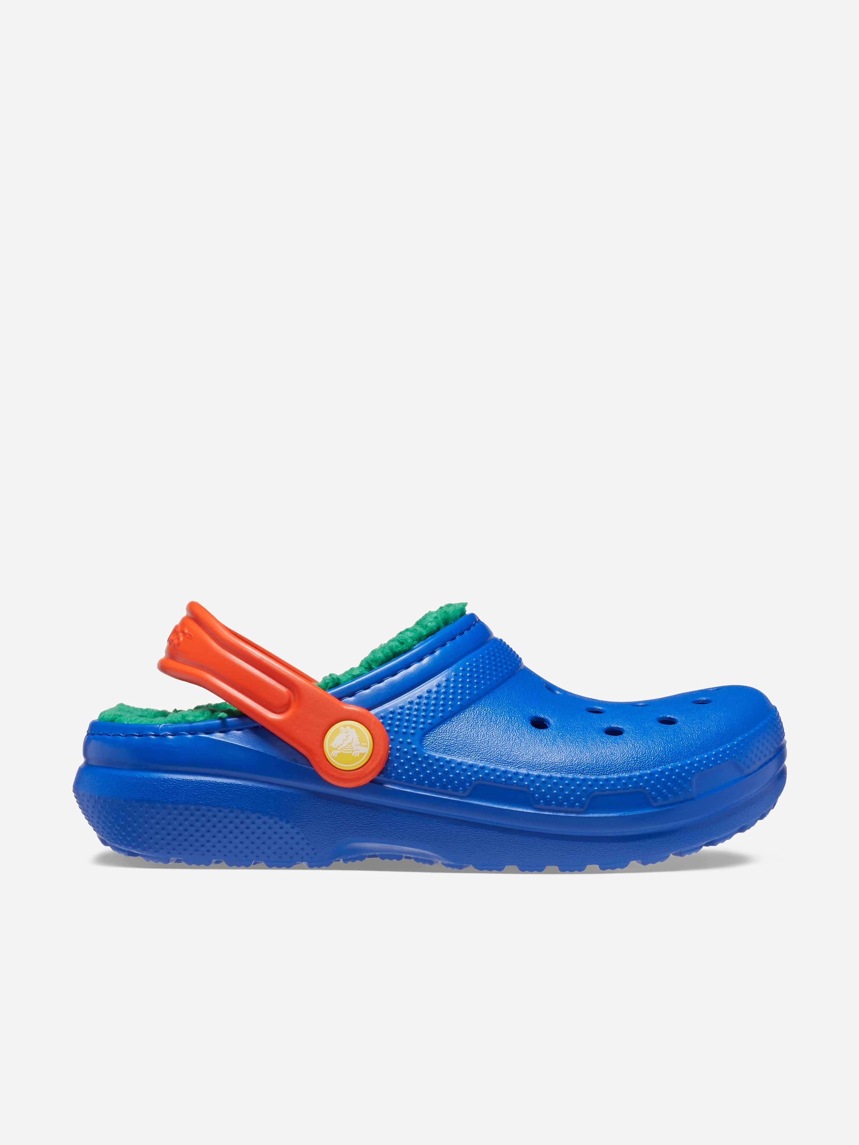 Crocs Boys Classic Lined Clog in Blue - Blue / EU 30 - 31 UK 13 US 13 (EU 30 - 31 UK 13 US 13)