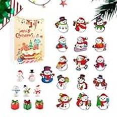 Advent Calendar 2024 Christmas Snowman, Snowman Toy 2024, Christmas Countdown Calendar, 24 Days Christmas Calendar Countdown, Advent Calendar 2024 Jigsaw Puzzle, Easy To Use, Portabe for Adults