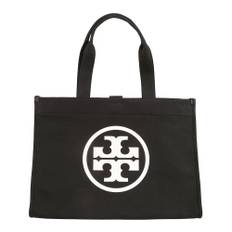 Tory Burch, Taske, Dame, Sort, ONE SIZE, Bomuld, Canvas Tote Taske i Sort
