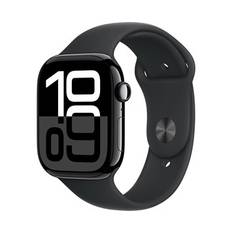 Apple Watch Series 10 GPS 46mm Jet Black Aluminium Case with Black Sport Band - S/M - Fyndvara