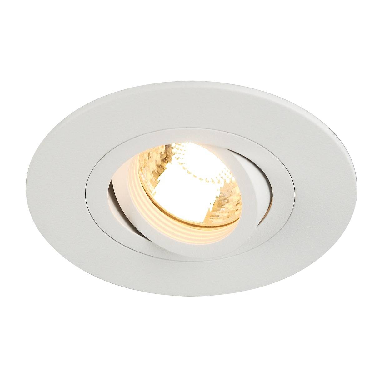 SLV New Tria XL GU10 Downlight rund Vit