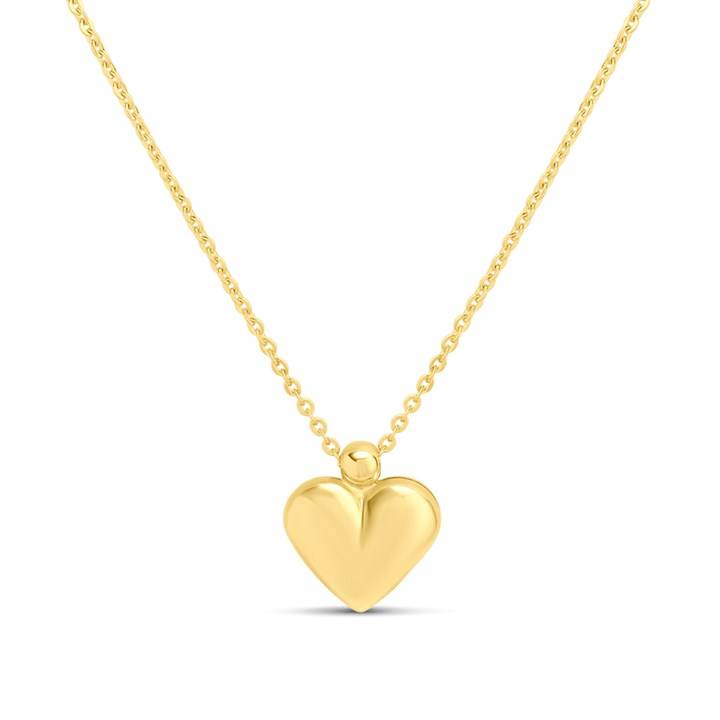AUREUS Silver And 9ct Bonded Gold Heart Necklace - M4001