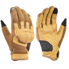 Daytona Motorcycle Gloves Palm Genuine Leather Hard Protector Compatible with Smartphones Short Air Flow Mesh Gloves Tactical XL Size 45969