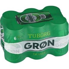 Tuborg Grøn Pilsner 6-pak 33 cl dåse