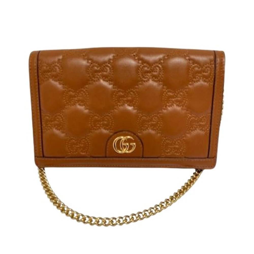 Gucci Vintage Pre-owned Læder Crossbody Taske - Vintage - Dame - Brun - ONE SIZE - Læder