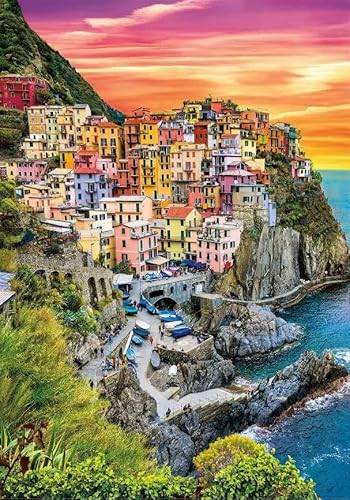1000 Bitar Cinque Terre Träpusslet Pussel Vuxenpedagogiska Leksaker