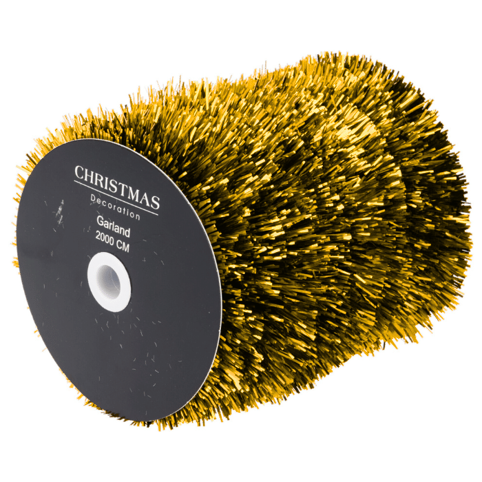 Guld tinsel guirlande - 20 meter.