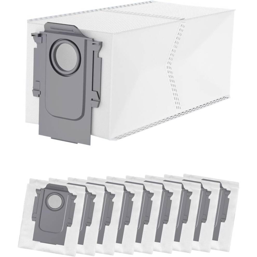Pakke med 10 støvsugerposer, der er kompatible med Roborock Q Revo/Qrevo Pro/QrevoMaxV/Qrevo Curv/s8 MaxVUltra/S8Max Ultra/Qrevo Edge/Qrevo