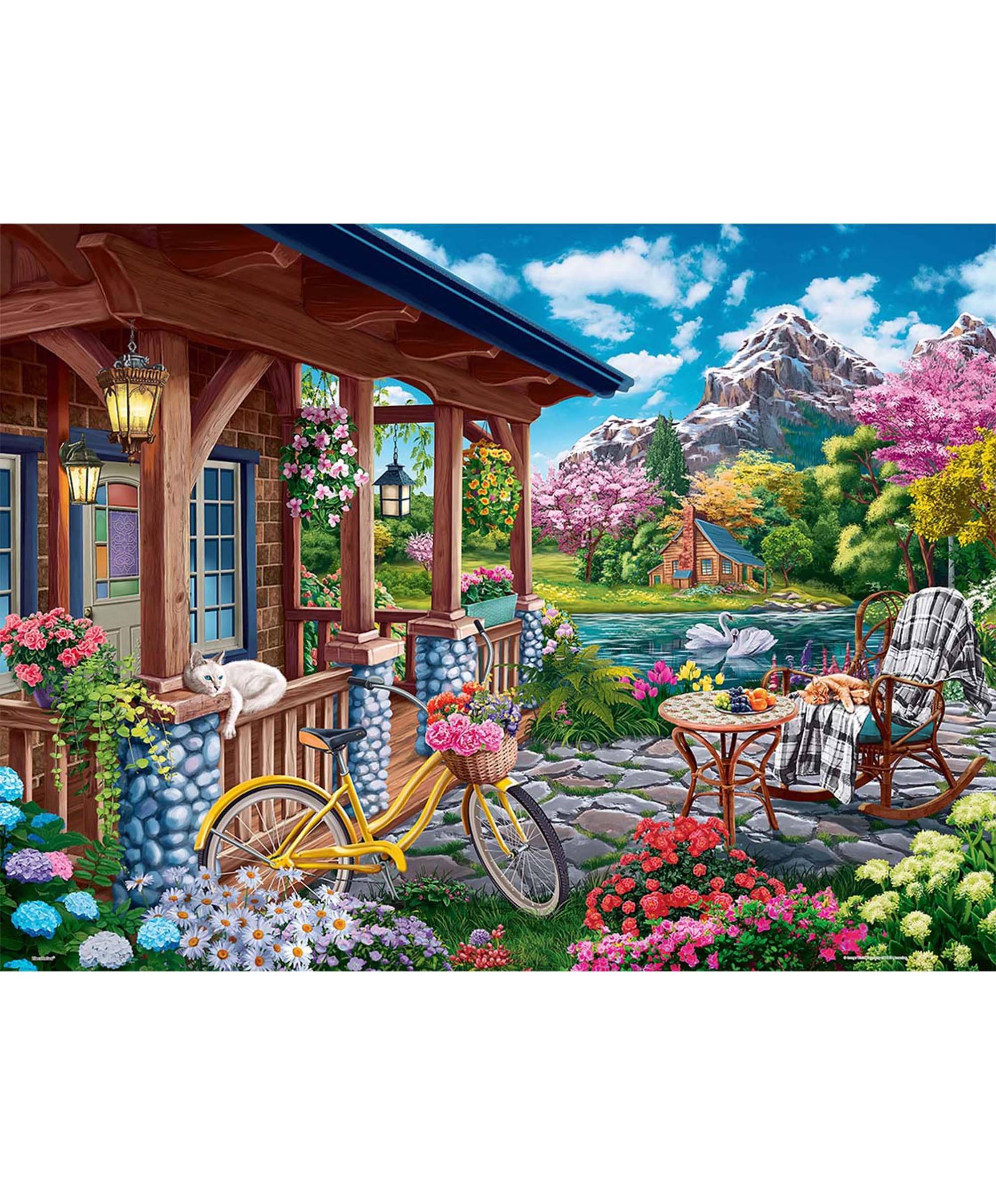 PieceRelax Plastic Jigsaw Puzzle PieceClicks World Colorful Lakeside challenging no clicks into PieceClicks 1000-piece [Image - Houses] (48x64cm)