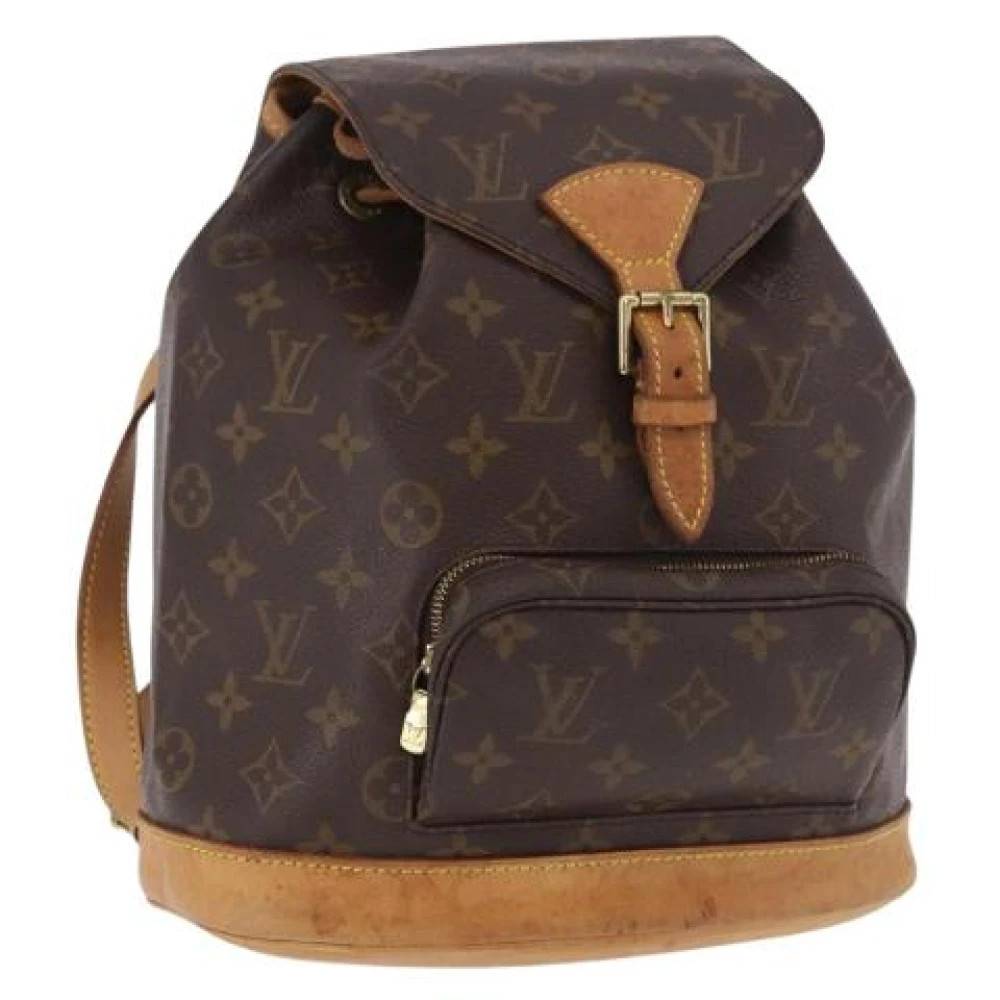 Louis Vuitton Vintage Pre-owned Montsouris MM Rygsæk - Vintage - Dame - Brun - ONE SIZE - Uld